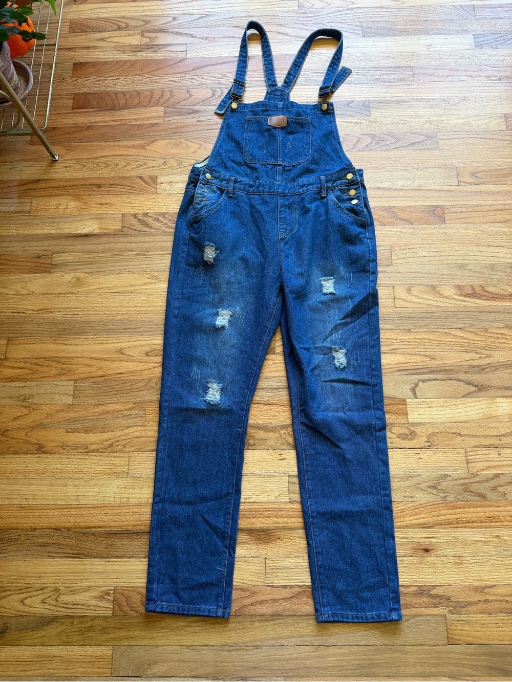 Womens Denim Overalls Size Large